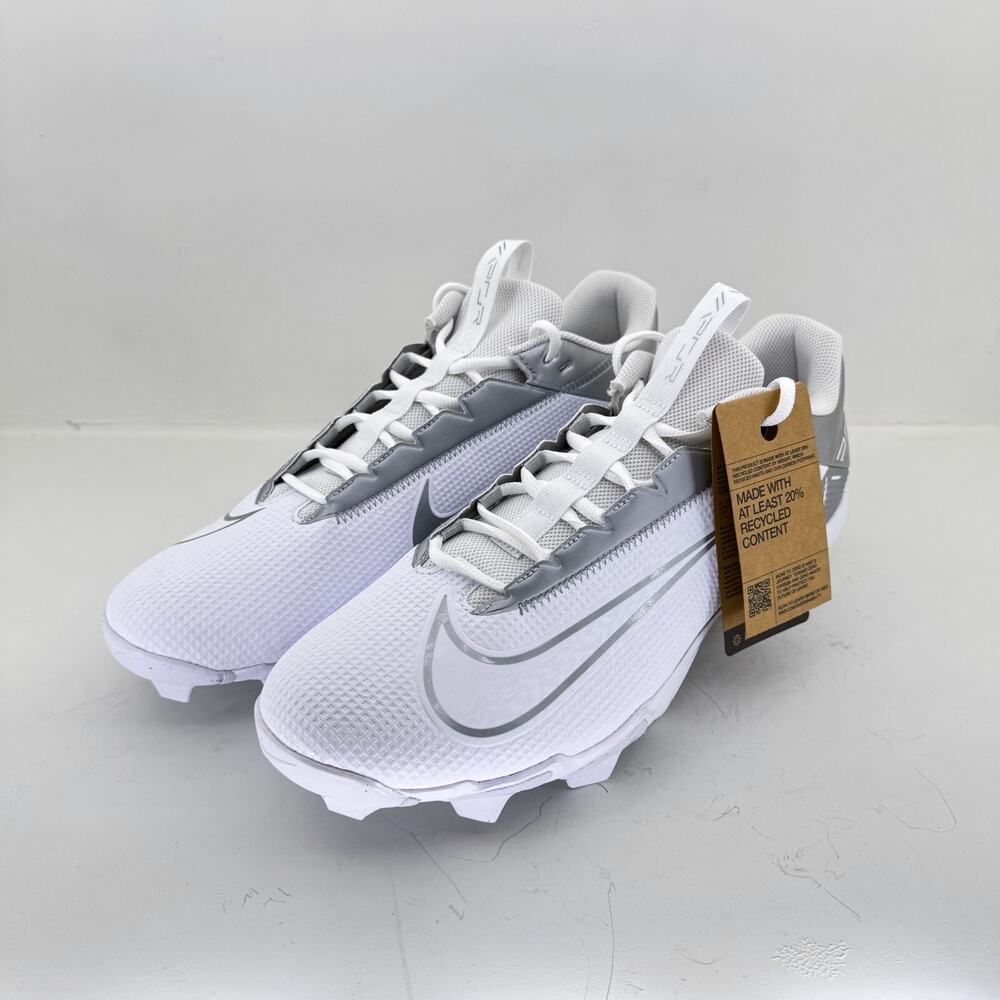 Nike Vapor Edge Shark 2 White Metallic Silver football cleats-DH5088-102- size13